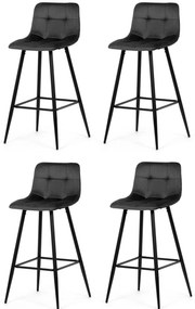 Set de scaune de bar B-X7015 GREY2, 4 buc
