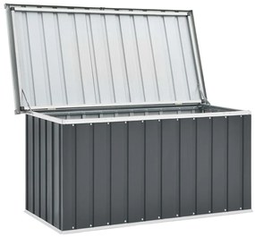 46262 vidaXL Ladă de depozitare pentru grădină, gri, 129x67x65 cm