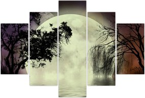Tablou - Lună plină deasupra apei (150x105 cm)