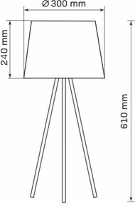 Lampă de masă ELENA 1xE27/20W/230V negru