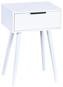 Noptiera Kesper 15970, 1 sertar, Lemn de pin, Alb