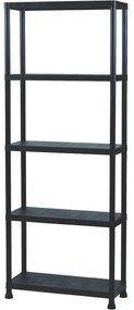 Raft din plastic cu 5 niveluri, 60 x 30 x 181 cm, 5 etaje