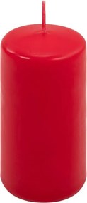 Set de lumânări cilindrice, 10 cm, Ø 5 cm, roșu, 24 bucăți