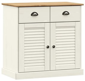 vidaXL Servantă cu sertare „VIGO” 78x40x75 cm, alb, lemn masiv de pin