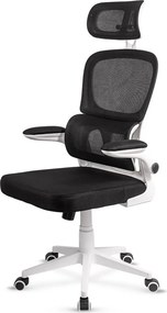 Scaun ergonomic din mesh cu suport lombar si brate rabatabile OFF 432 negru