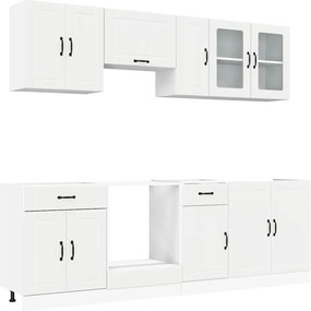 vidaXL Set dulap de bucătărie din 8 piese „Kalmar” Lemn prelucrat alb