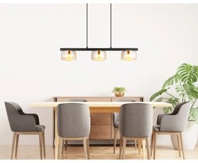 Lustră LED pe cablu Globo 16055-3HG HIGGINS 3xGX53/6W/230V fumuriu/maro