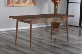 Set masa extensibila cu 4 scaune tapitate Homs nuc 110 x 70 cm