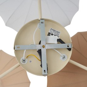 Plafonieră Japandi albă cu bej și maro cu 3 lumini - Multi Bida