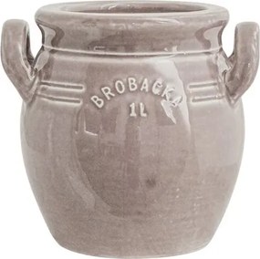 Ghiveci din ceramică glazurată manual 1L bej înalt, „Brobacka"