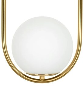 Lustra design miminalist, Metal auriu, Glob Sticla, AURELIA 50
