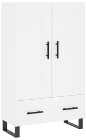 vidaXL Dulap înalt, alb, 69,5x31x115 cm, lemn prelucrat