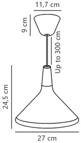 Lustră pe cablu DFTP by Nordlux NORI 1xE27/40W/230V