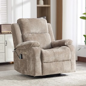 Fotoliu recliner electric dumonde cu funcție de balansare ,rotire și masaj în 8 puncte Arvo