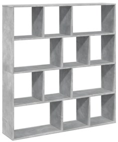 3310310 vidaXL Bibliotecă, gri beton, 132x29x141,5 cm, lemn prelucrat