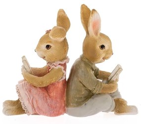 Figurina Easter Bunny Couple 11 cm x 4 cm x 10 cm