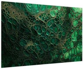 Tablou - Imagine microscopică verde (90x60 cm)