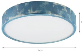 Brilagi - Plafonieră PINO 3xE27/15W/230V pin/albastru Ø 47,5 cm