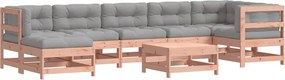 vidaXL Set mobilier de grădină cu perne, 8 piese, lemn masiv douglas