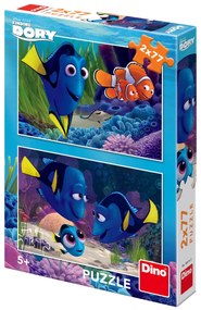 PUZZLE 2 IN 1 - GASIREA LUI DORY (2 X 77 PIESE) - DINO (386143)