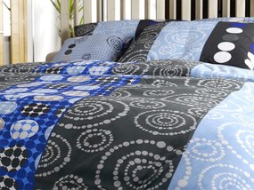 Lenjerie de pat din polibumbac CERCURI ALBASTRU, albastru Dimensiune lenjerie de pat: 70 x 90 cm | 140 x 200 cm