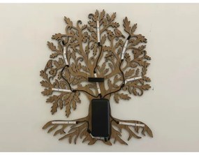 Li-Go 23673/DUB2 - Decorațiune LED de perete, LED/10W/5V, 20000 mAh, 45x55 cm, stejar + telecomandă