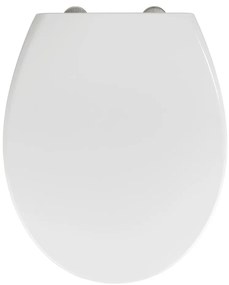 WENKO 22973100-WC Capac WC DELOS, 44,5 x 37,5 cm, alb/argintiu