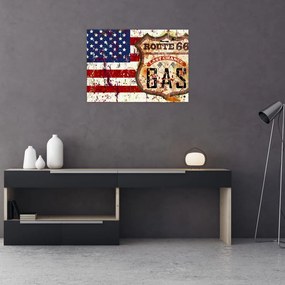 Tablou - Vintage steag (70x50 cm)