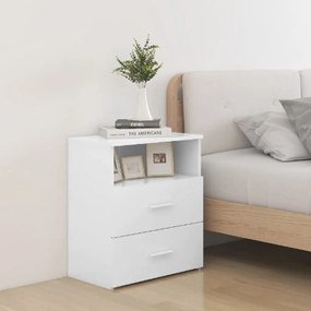 vidaXL Noptiere, 2 buc., alb, 50x32x60 cm
