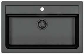 Chiuvetă de bucătărie ALVEUS 1148163 ATROX 79x50 cm negru