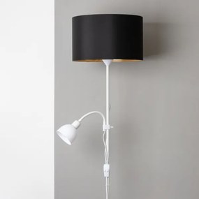 Brilagi - Lampadar CERIA 2 în 1 1xE27/100W/230V + 1xE14/25W alb/negru