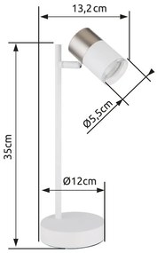 Lampa de masa cu Spot directionabil BRISBON nickel/alb