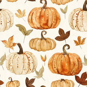 Lenjerie de pat din flanel LEAVES & PUMPKINS colorata Dimensiune lenjerie de pat: 2 buc 70 x 90 cm | 200 x 220 cm