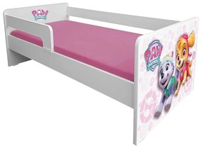 Pat copii Paw Patrol Pink P1L 2-6 ani cu paravane detasabile/interschimbabile + saltea Basic