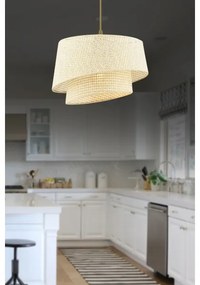 Lampă suspendată pe cablu BARETTE 1xE27/60W/230V, crem