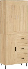 vidaXL Dulap înalt, stejar sonoma, 69,5x34x180 cm, lemn compozit