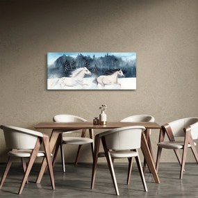 Tablou cu caii pictați (120x50 cm)