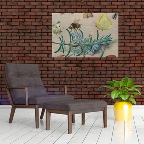 Tablou - Jan van Kessel the Elder, Insects and a Sprig of Rosemary, reproducere (90x60 cm)