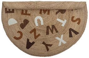 Covor în culoare naturală rotund din iută ø 130 cm Dinne – Bloomingville Mini