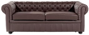Canapea 3 locuri din piele Chichester (maro) . 1008701