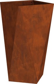 vidaXL Jardinieră Ruginit 40 x 40 x 75 cm Oțel rezistent de intemperii