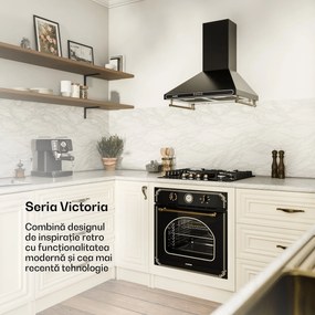 Klarstein Victoria 4 Zonen, plită pe gaz, 4 arzătoare, sticlă ceramică, negru