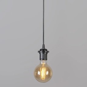 Lampă suspendată retro neagră 45 cm - Granny Frame