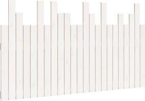 vidaXL Tăblie de pat pentru perete, alb, 146,5x3x80 cm, lemn masiv pin