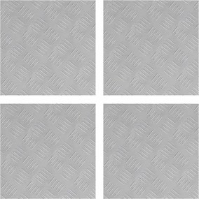 vidaXL Trepte Pătrat 4 pcs Argintiu 40 x 40 cm Aluminiu