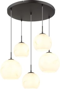 Globo 15999M-5HR - Lustru pe cablu RAGUSA 5xE27/60W/230V diam. 75 cm