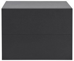 Noptiera 40x29x30 cm cu 2 sertare, neagra