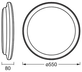 Osram - Plafonieră LED ORBIS PEDERSON, 36 W, 230 V, Ø 55 cm, alb