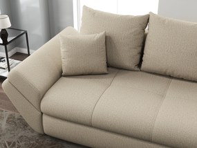 Canapea extensibilă dumonde cu ladă de depozitare si sezut confortabil din spuma high-density, Loana Enjoy Camel 250x100 cm