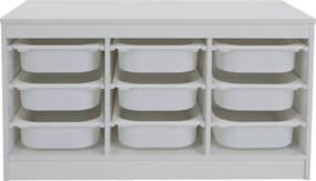 Organizator cu cutii de depozitare, alb, TRIMAL
